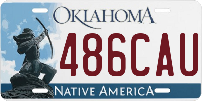 OK license plate 486CAU