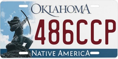 OK license plate 486CCP