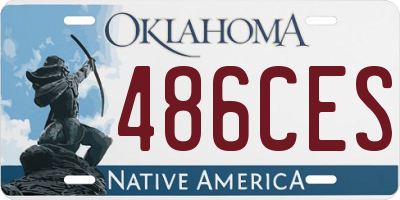 OK license plate 486CES