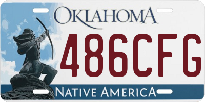 OK license plate 486CFG