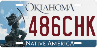 OK license plate 486CHK