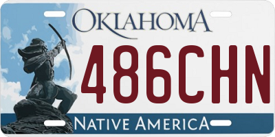 OK license plate 486CHN