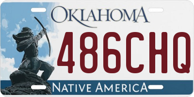 OK license plate 486CHQ