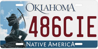 OK license plate 486CIE