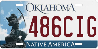 OK license plate 486CIG