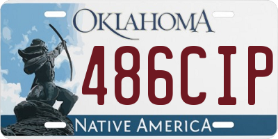 OK license plate 486CIP
