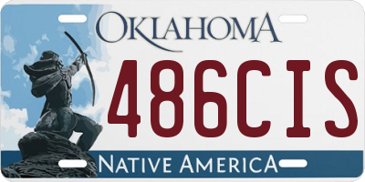OK license plate 486CIS