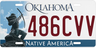 OK license plate 486CVV