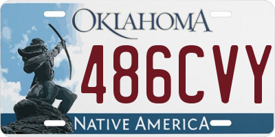 OK license plate 486CVY