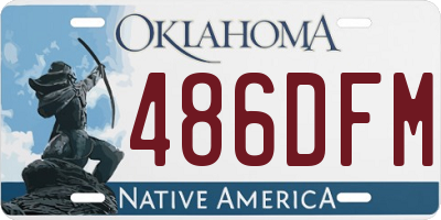 OK license plate 486DFM