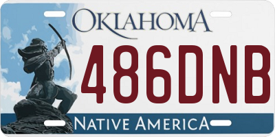 OK license plate 486DNB