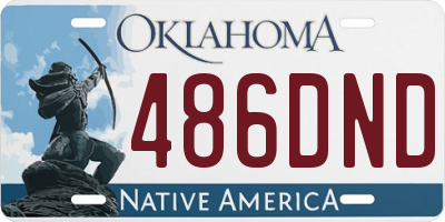OK license plate 486DND