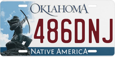 OK license plate 486DNJ