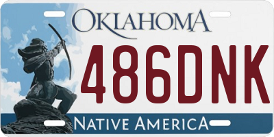 OK license plate 486DNK