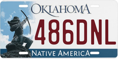 OK license plate 486DNL