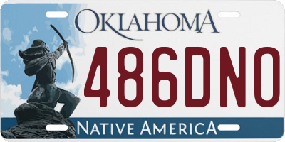 OK license plate 486DNO