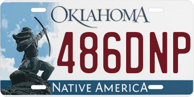 OK license plate 486DNP