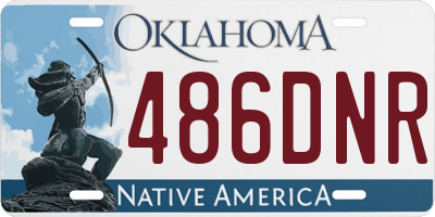 OK license plate 486DNR