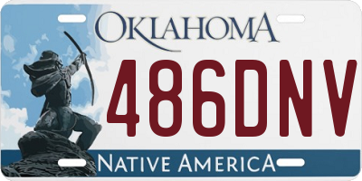 OK license plate 486DNV