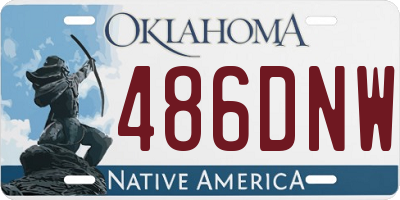 OK license plate 486DNW