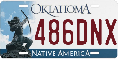 OK license plate 486DNX