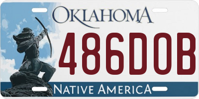 OK license plate 486DOB
