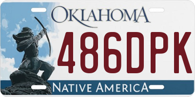 OK license plate 486DPK