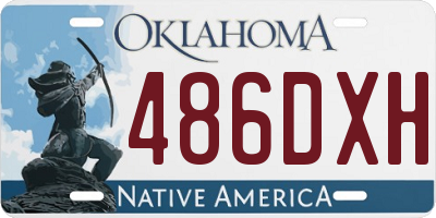 OK license plate 486DXH