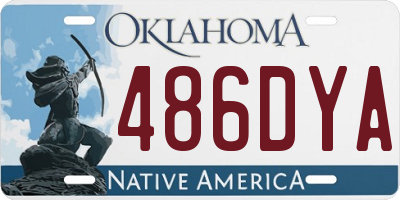 OK license plate 486DYA