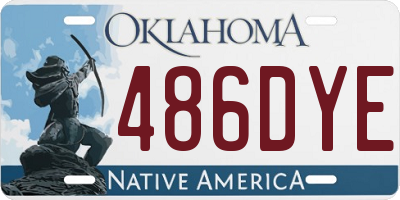 OK license plate 486DYE