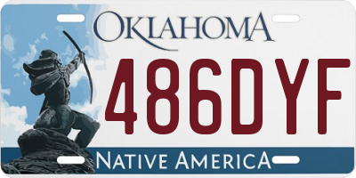 OK license plate 486DYF