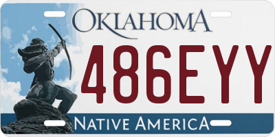 OK license plate 486EYY