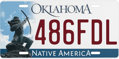 OK license plate 486FDL