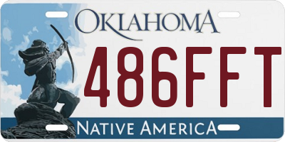 OK license plate 486FFT