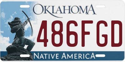 OK license plate 486FGD
