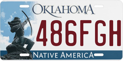OK license plate 486FGH