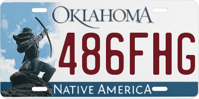 OK license plate 486FHG
