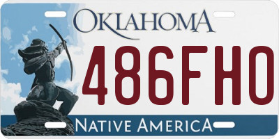 OK license plate 486FHO