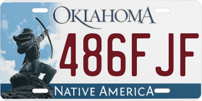 OK license plate 486FJF