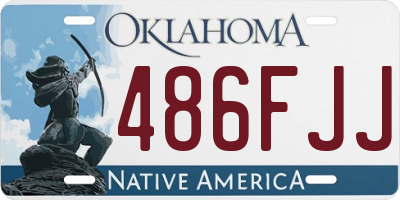 OK license plate 486FJJ
