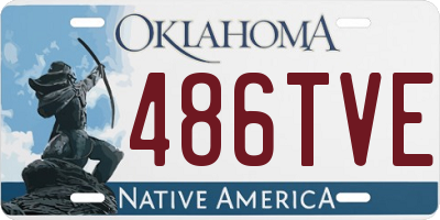 OK license plate 486TVE