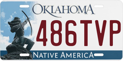 OK license plate 486TVP