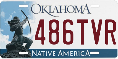 OK license plate 486TVR