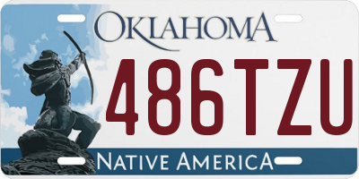 OK license plate 486TZU