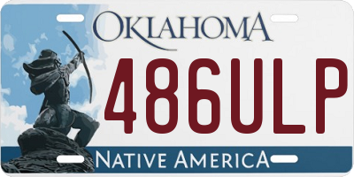 OK license plate 486ULP