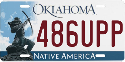 OK license plate 486UPP