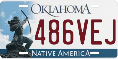 OK license plate 486VEJ