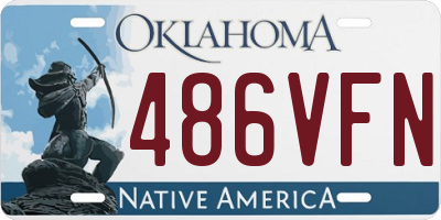 OK license plate 486VFN