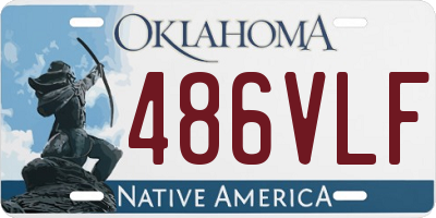 OK license plate 486VLF
