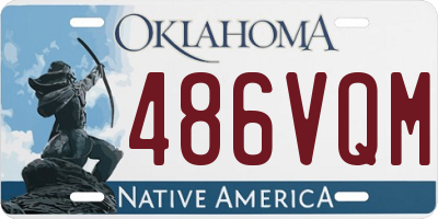 OK license plate 486VQM